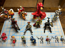 Schleich Papo mixed lot of Medieval Knights, Horses Dragon toy figures.