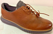 Cole Haan Men's 2.ZeroGrand Lined Laser Wingtip Oxford Tan Style C25351, 11.5W