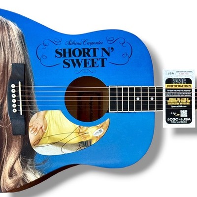 Sabrina Carpenter Signed Guitar Custom Graphics JSA COA Short N