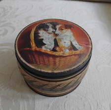 Vintage Sharp's Toffee Tin 1950s Puppies Edward Sharp & Sons Ltd Maidstone Kent