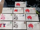 Australia George V1 1950's Definitive Illustrated First Day Covers x 10
