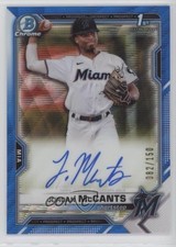 2021 Bowman Draft Chrome Pick Blue Wave Refractor 82/150 Jordan McCants Auto c5r