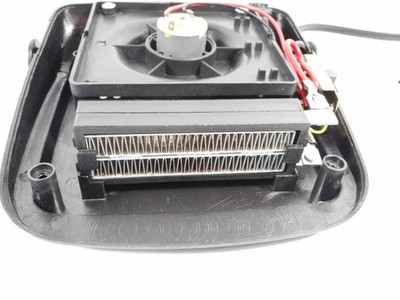 12V PTC Ceramic Heating Element Assembly w/ Fan & Power Cord   Tested   Compact