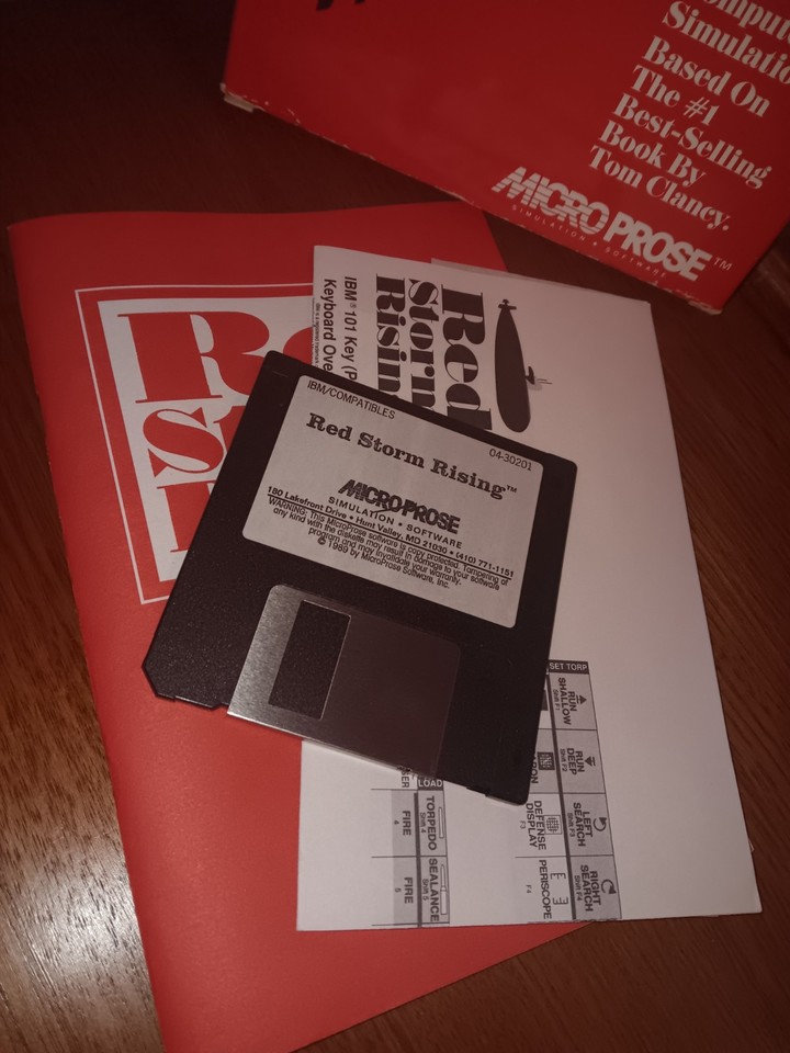 1986 Red Storm Rising IBM PC XT AT Game Simulation Tom Clancy RARE ...