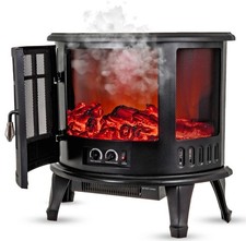 Electric Fireplace Log Burning Flame Effect Stove Fire Heater Thermal Wood 1800W