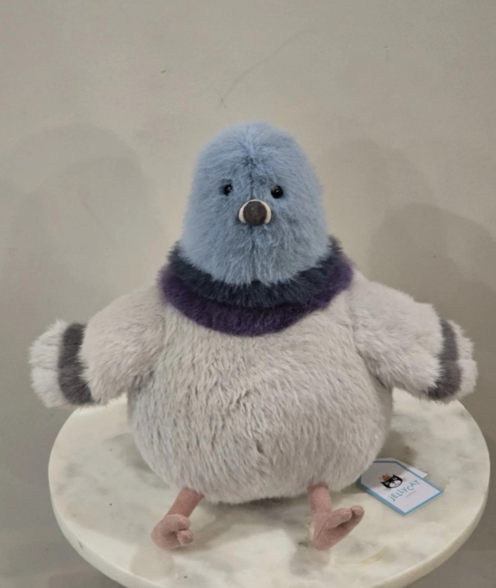 ぬいぐるみ  Strutton Pigeon Jellycat Strutton Pigeon Soft Toy in Grey, 7 Inch Polyester