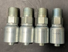 Lot Of 4 Genuine Parker Hydraulic Hose Fittings 10143-8-8 MALE