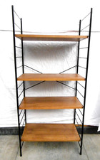 String Regal Eiche 2x Leitern schwarz - 4x Brett - HBT - 113 x 52 x 28 cm gesamt