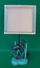 Fredrick Cooper Bronze & Brass Heron Crane Table Lamp✨ 26" Tall, Includes Shade