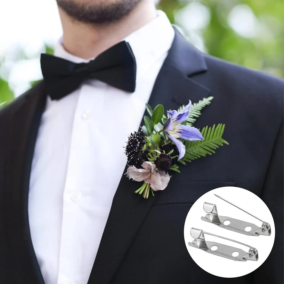 100 Pcs Brooch Pins,Secure Brooch Pin,Secure Back Clasp with Back Bar3716 - Image 4 of 4