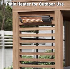 2000W Wall-Mounted Electric Patio Heater IP65 Waterproof Outdoor Heater Infrared