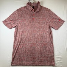 Adidas Shirt Men's Small Red Ultimate365 Jacquard Fairway Polo Golf New Pattern