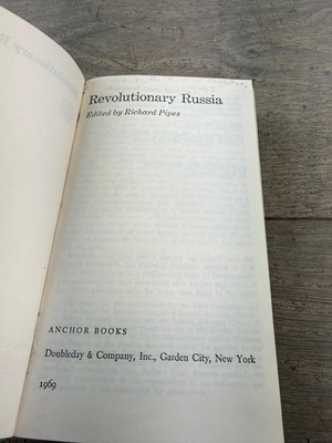 Vintage 1969 Revolutionary Russia Richard Pipes HC Ex-Library Anchor USA History