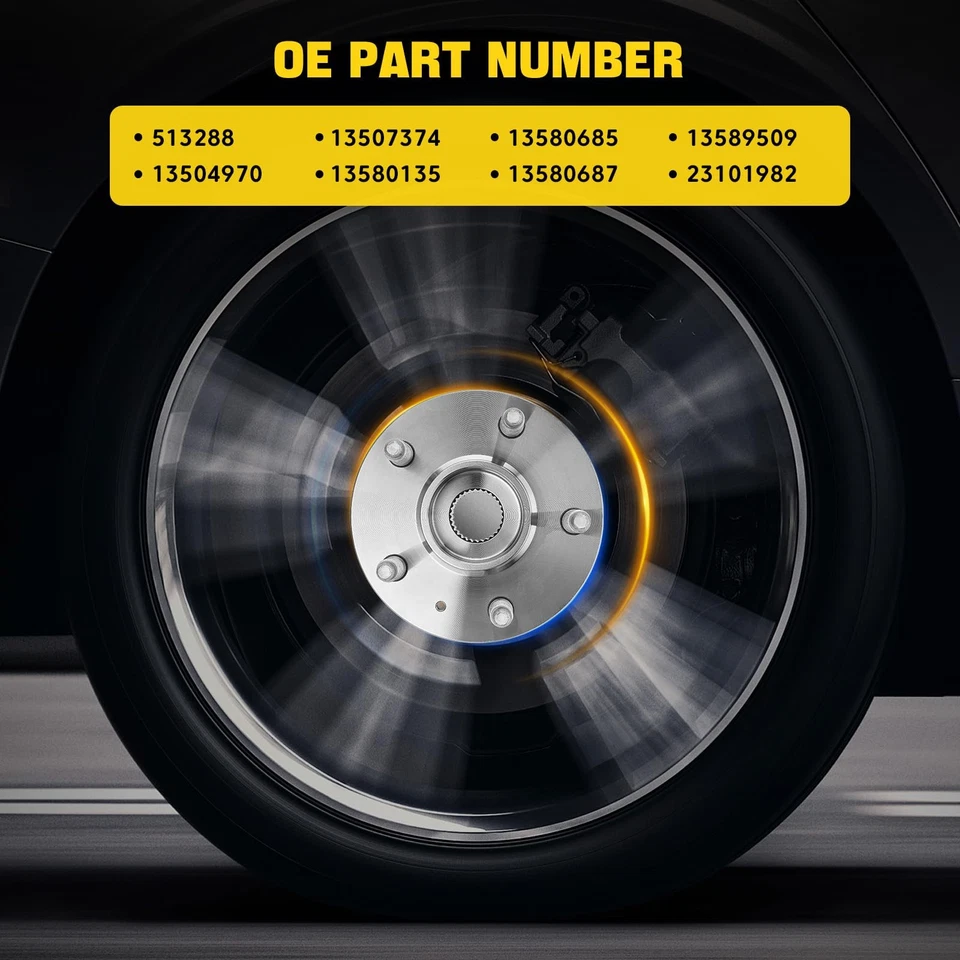 Set 2 Front Wheel Bearing Hubs For Chevy Equinox Buick Regal GMC Terrain 513288 - Image 3 of 4