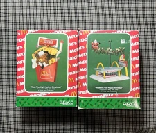 Vintage (LOT of 2) Enesco McDonald's 1990s Christmas Ornaments (in box)