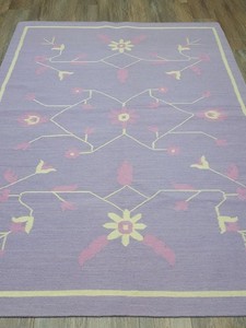 Turkish Geometric Anatolian Rug,Turkish Kilim Flat Weave Hand Made Rug, 5x7Ft
