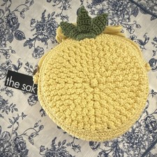 The Sak Pineapple Crochet Crossbody Bag Yellow Brand Charm Fruit Theme