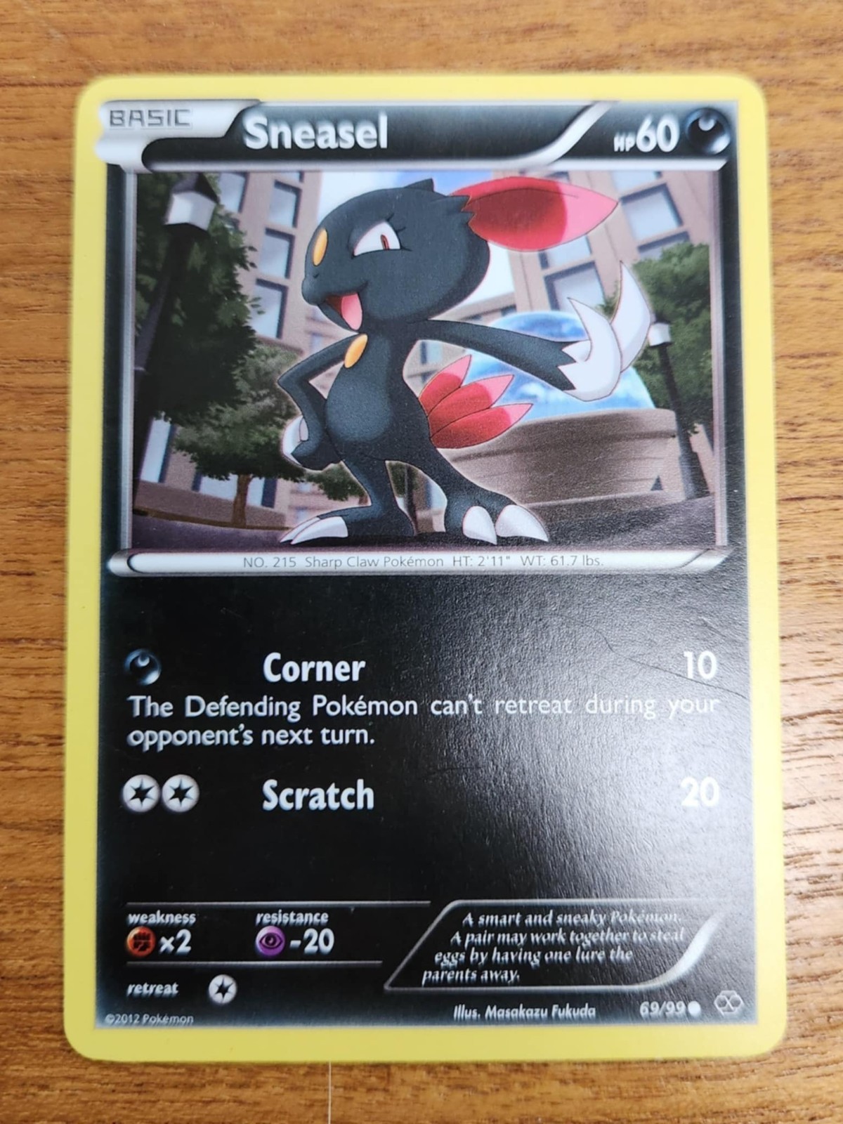 Sneasel Pokemon Card, Next Destinies Set 69/99