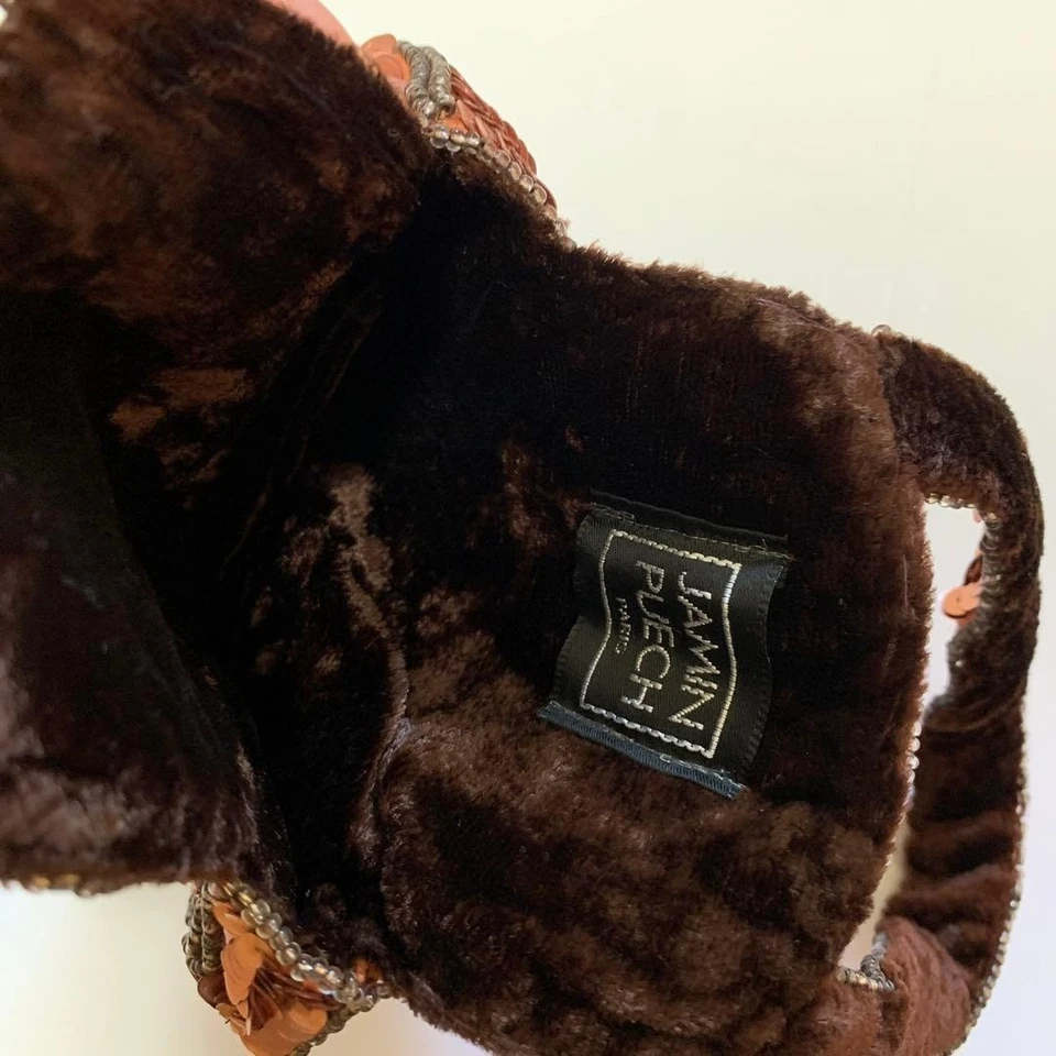 JAMIN PUECH Lentejuelas Mini Bolso de Mano Cartera Bolsa Rosa Polvoriento ¡NUEVO SIN ETIQUETAS Envío desde Japón! Foto 3 de 4