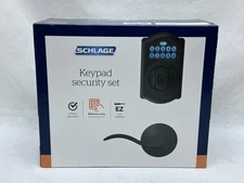 Schlage Camelot Aged Bronze Keypad Deadbolt Lock w/ Accent Lever Handle