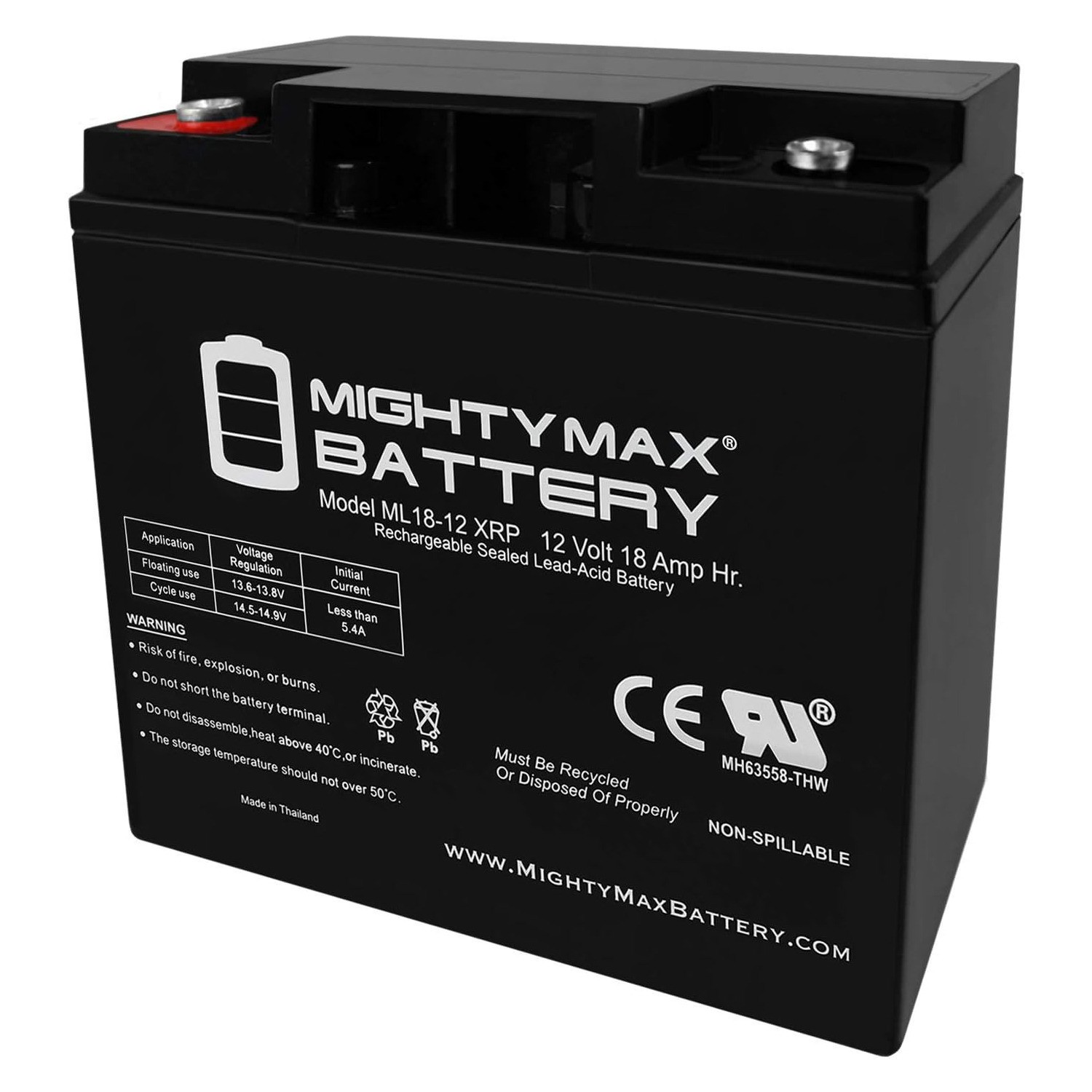 Mighty Max 12V 18AH SLA Replacement Battery for Briggs  Stratton Generator