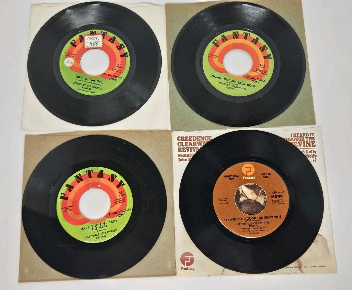Creedence Clearwater Revival Rock 45 RPM Speed Vinyl Records
