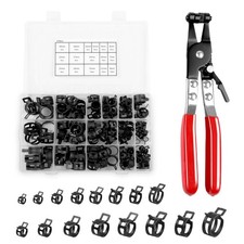 131pcs 6-25mm Spring Band Hose Clamp Assortment With Swivel Pliers Clamp Pliers