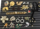 Vintage Costume Jewelry Lot ! Most Designer Signed:  Bracelet, Brooch, Earring,