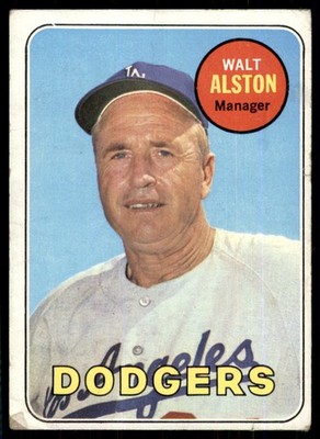 1969 TOPPS WALT ALSTON LOS ANGELES DODGERS #24 VG