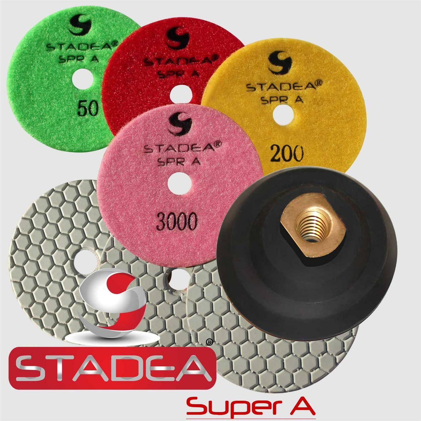 Stadea 4" Granite Polishing Kit Dry -Diamond Polishing with 