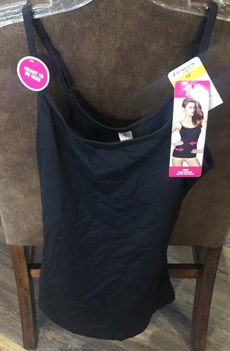 Maidenform Long Length Shapewear Cami Tank Top Medium Black Adj Straps NWT - Picture 2 of 13