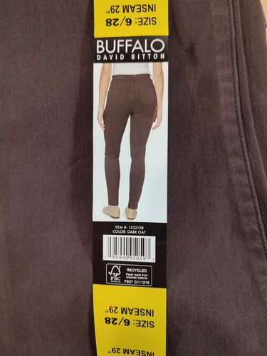 Buffalo High Rise Tencel Mischung Hanna Skinny Hose Jeans braun 6/28 29" Schrittlänge - Bild 5 von 5