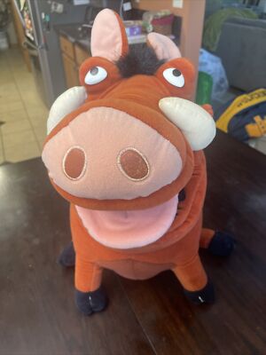 Pumba Disney Store The Lion King Plush Stuffed Animal Warthog Eat'n Bugs 16'' 