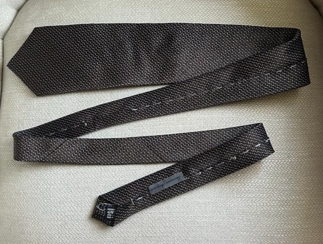 Corbata de seda geométrica a cuadros Compagnia Della Seta para hombre hecha en Italia Foto 4 de 4