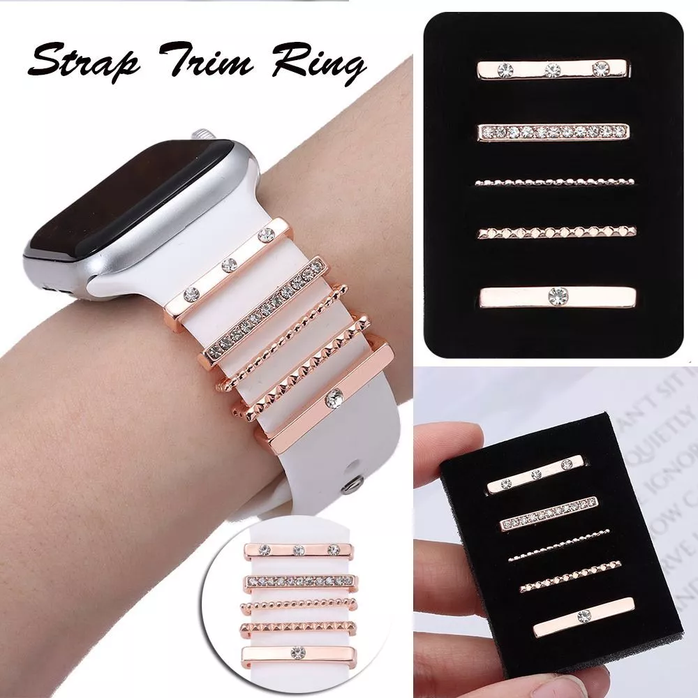Diamond Ornament Smart Watch For Apple Watch Band Metal Charms Watch Decorative