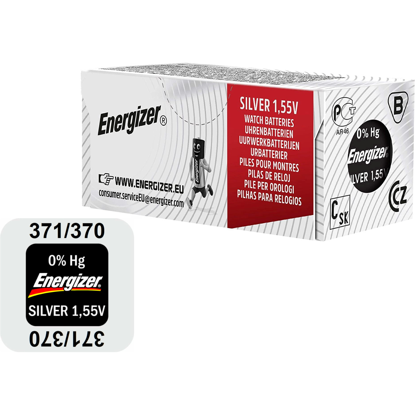 ENERGIZER 371/370 SR920SW Watch Battery Coin 1.55V Silver Oxide *EXPIRY 02/2029*