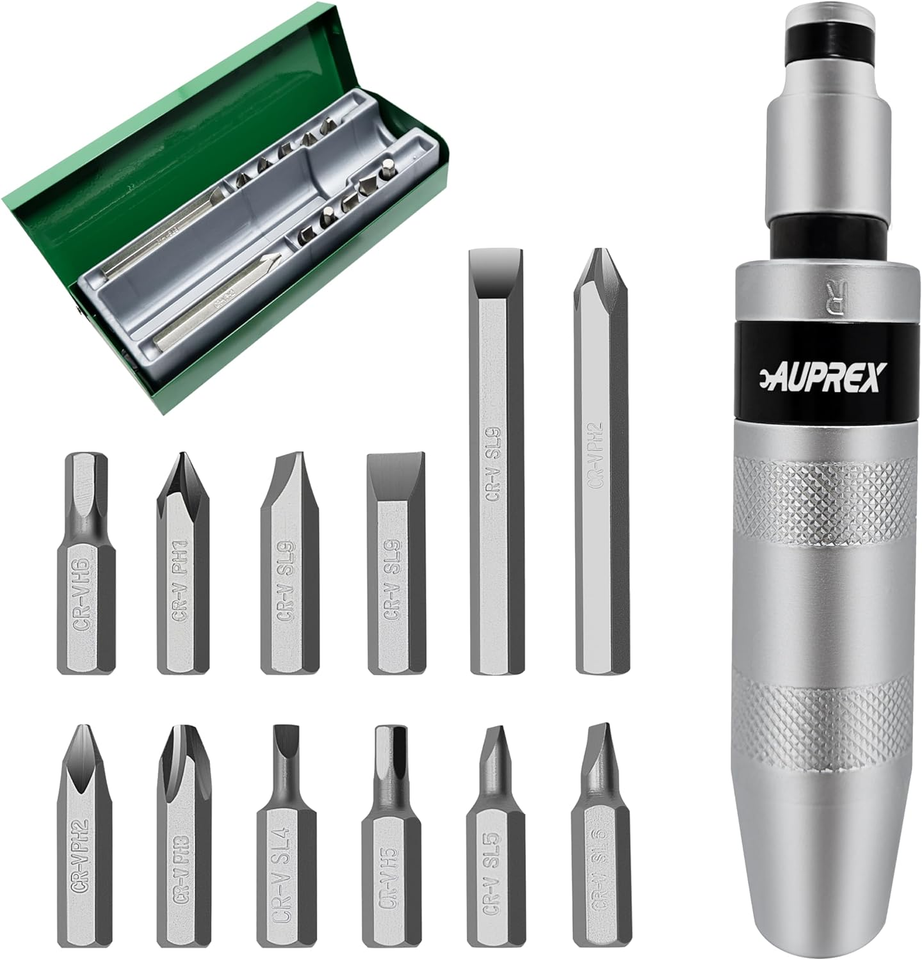 Manual Impact Screwdriver, 1/2” Reversible Hand Impact Driver Set