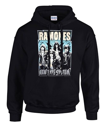 Ramones Rock Music Logo Hooded Kapuzenpullover Schwarz -31148 -SW