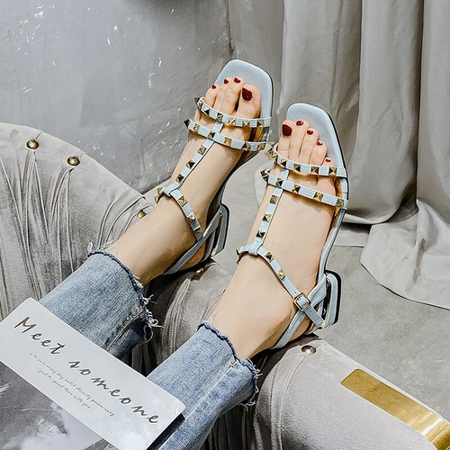 Blue Flats Slingbacks Women Shoes 43 
