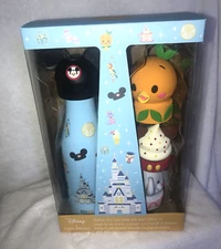 New Disney Jerrod Maruyama  Walk In The Park Water Bottle & Character Toppers