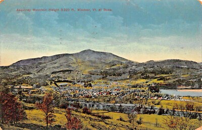 WINDSOR VERMONT~ASCUTNEY MOUNTAIN 3,320 FEET~1914 POSTMARK MONTREAL POSTCARD