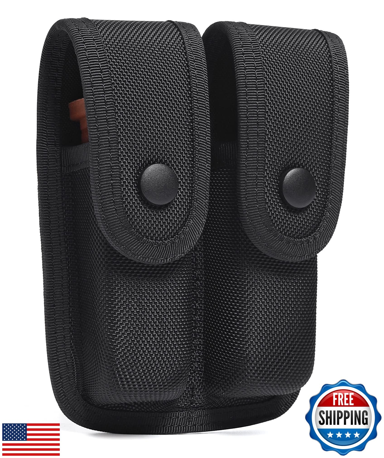 TACNEX Double Magazine Pouch for Duty Belt Pistol MOLLE Holster Nylon Mag Storage-image