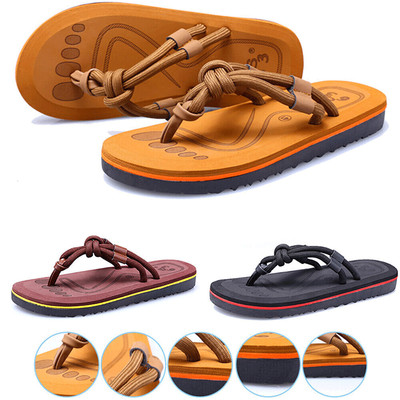 Herren Flip Flops Strand Sport Schwimmbad Sandalen Dusche rutschfeste Hausschuhe