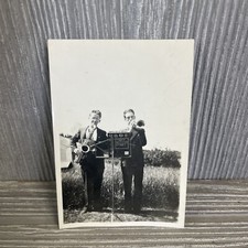 Shuffle Off To Buffalo Saxophone And Trumpet Players Suits Vtg Photograph