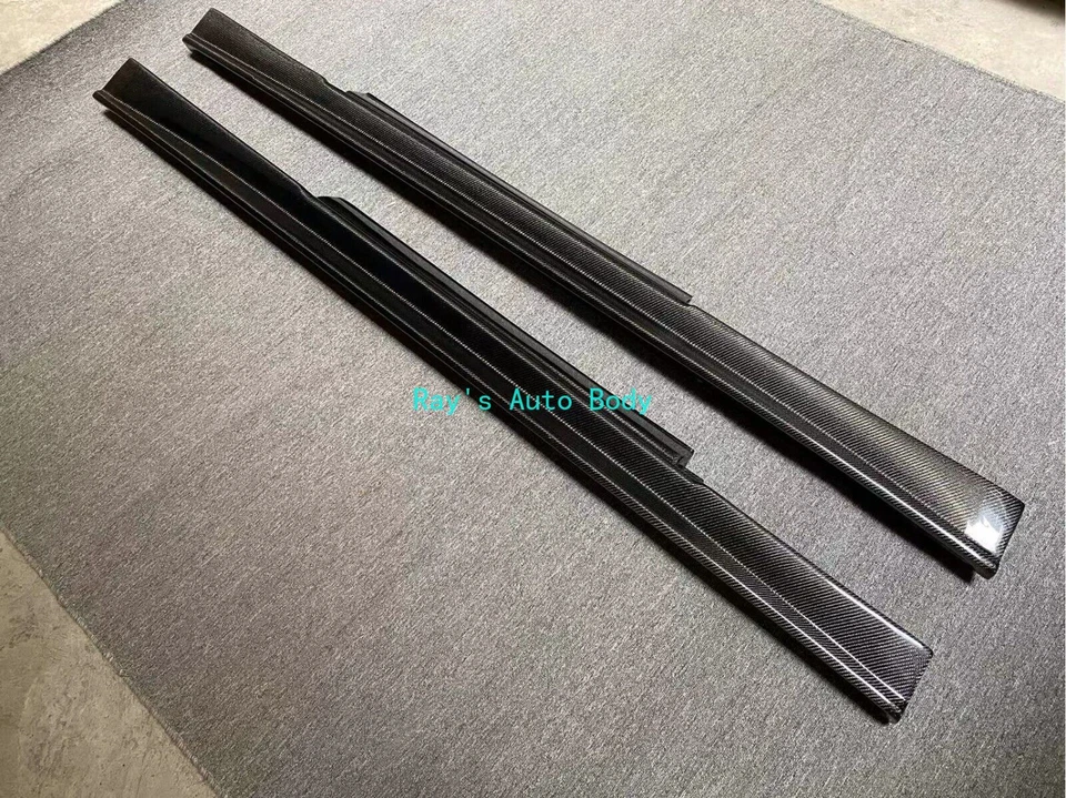 Se adapta a Nissan GT-R R35 2009-2017 faldones laterales de fibra de carbono estilo Zele Foto 4 de 4