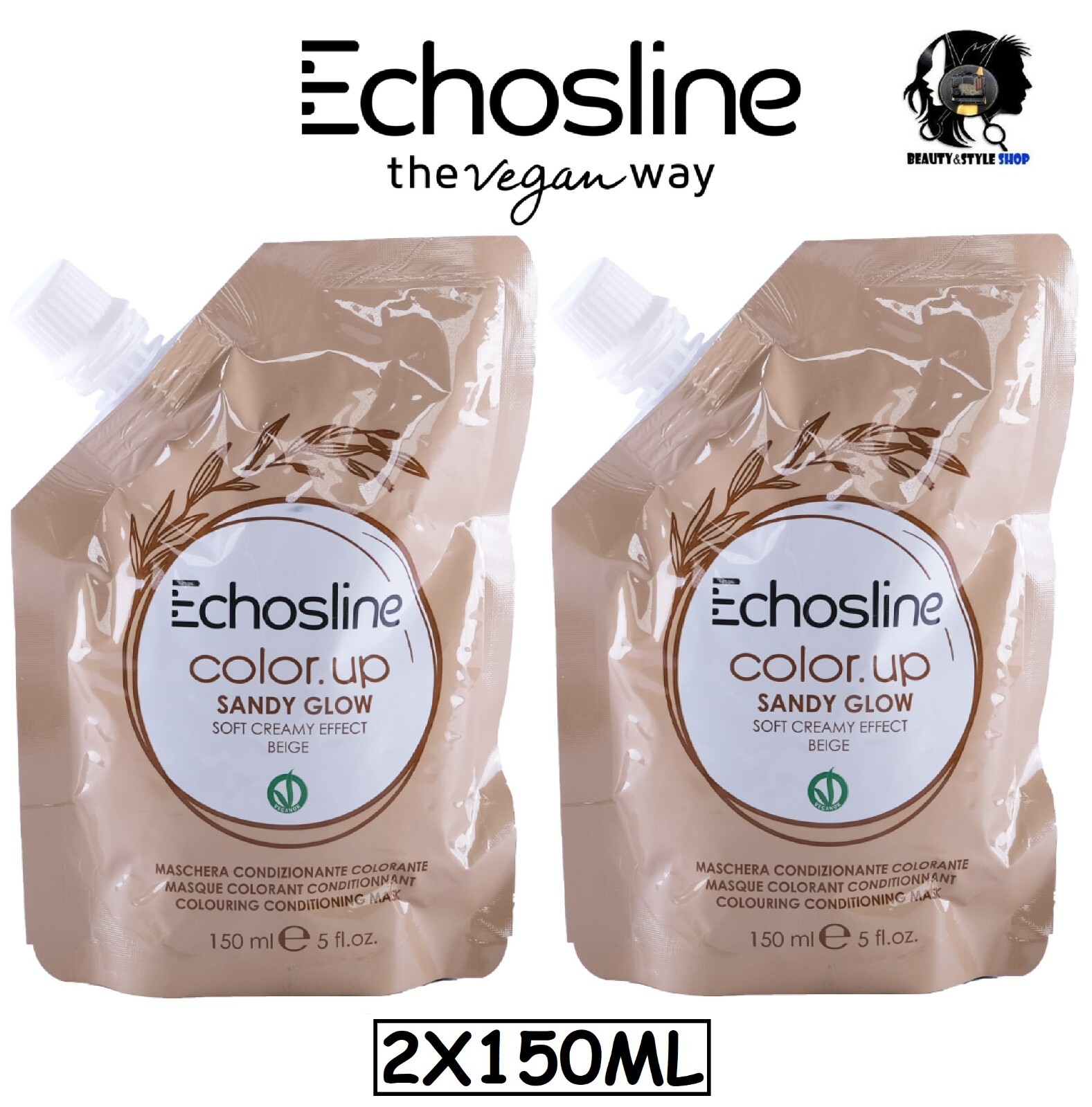 2X ECHOS LINE COLOR UP MASCHERA COLORANTE COLORE CAPELLI TINTA ECHOSLINE BEIGE