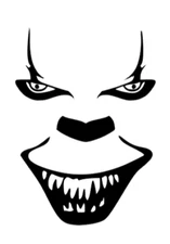 Scary Clown Face Vinyl Decal Car Truck SUV Laptop Sticker Creepy Decal