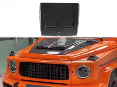 For Benz G W464 G500 G55 G63 AMG 18-24 Wet Carbon Fiber Car Engine Hood Bonnet