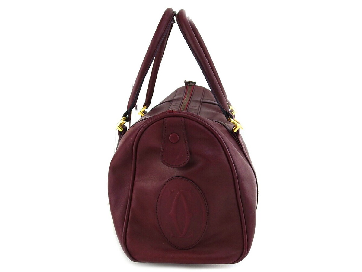バッグ Vintage Cartier suede leather Boston bag Cartier Suede Boston Bag