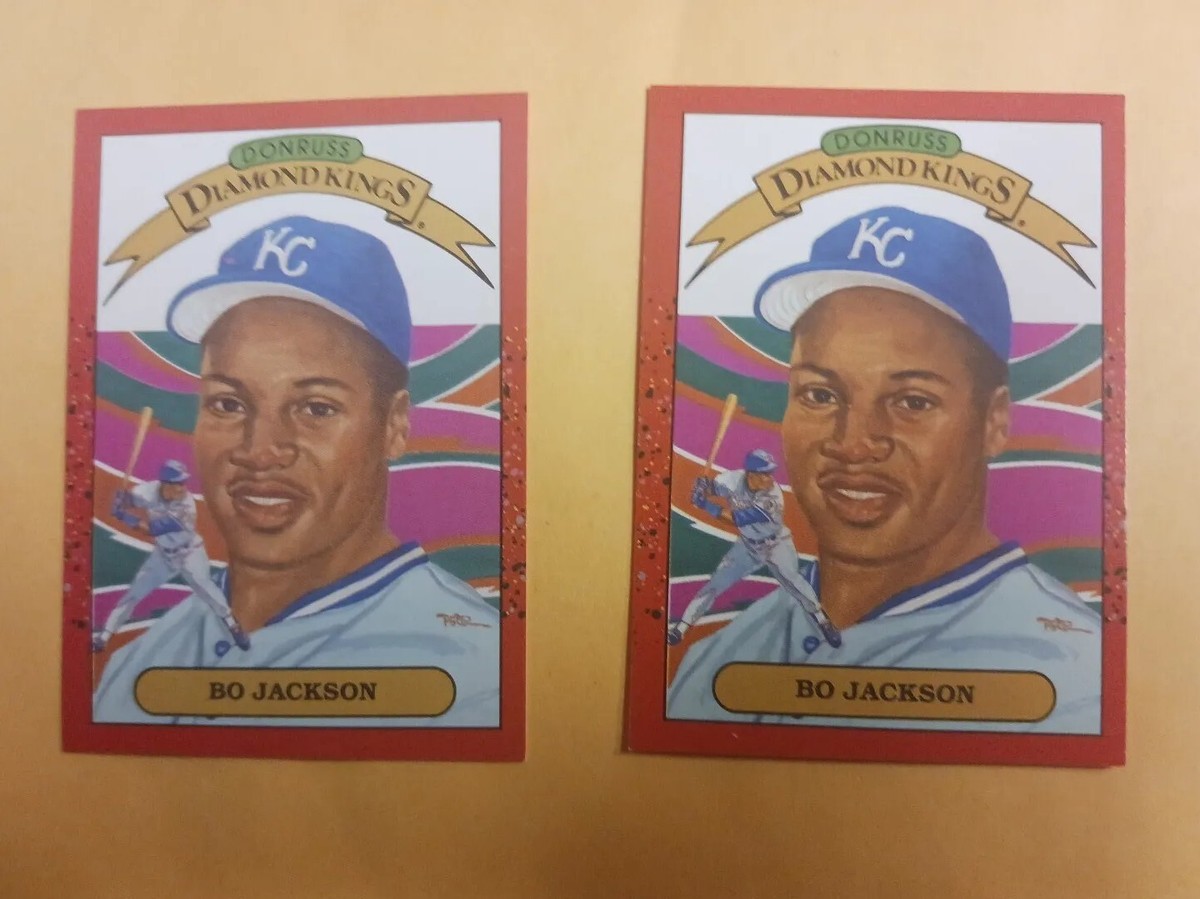 1990 Donruss Diamond Kings Bo Jackson Error And Corrected Version